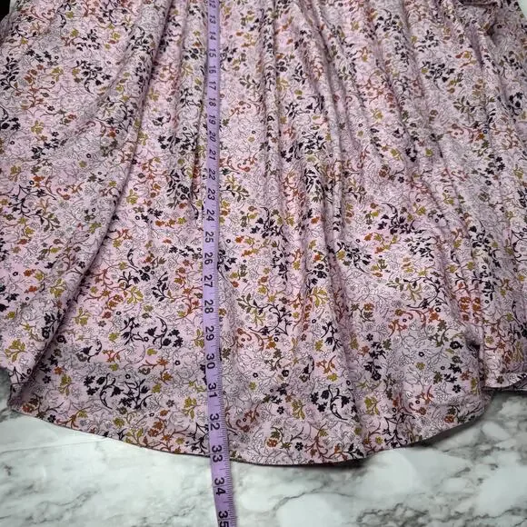 Elliette Tate Silk Ditsy Floral Mini Dress Feminine Romantic Size 6 Fairy - Picture 9 of 10